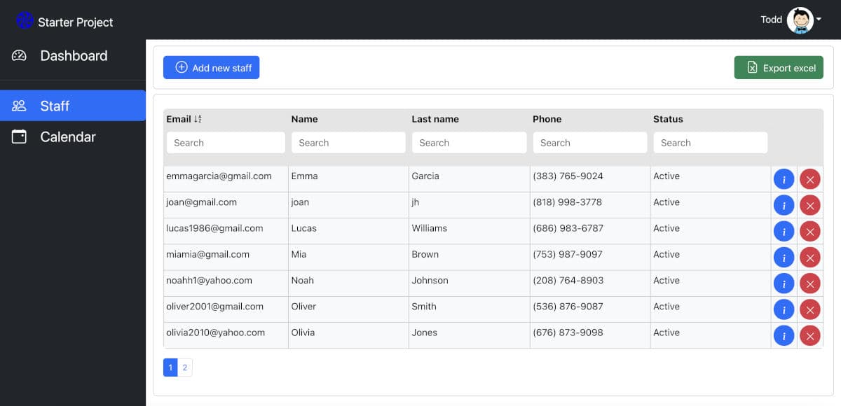 Starter Project React .NET Core