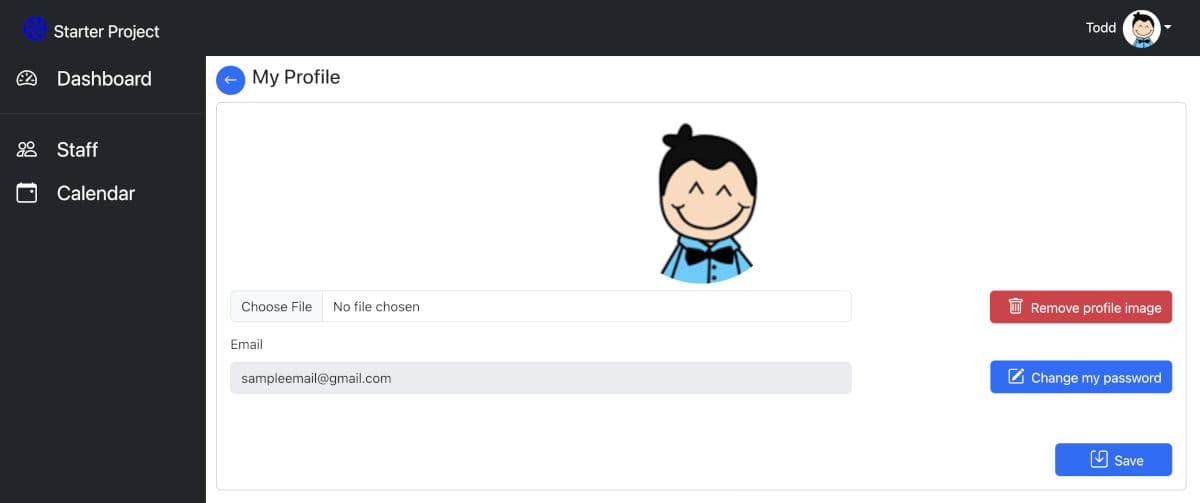 Starter Project React .NET Core